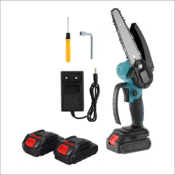 Mini Motosierra Inalamb 6 Pulg + 2 Baterias