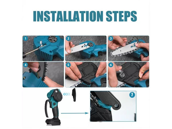 Motosierra inalambrica 8 pulg + 2 baterias