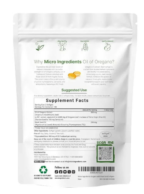 Aceite de Orégano  60 Cápsulas
