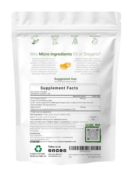 Aceite de Orégano  60 Cápsulas