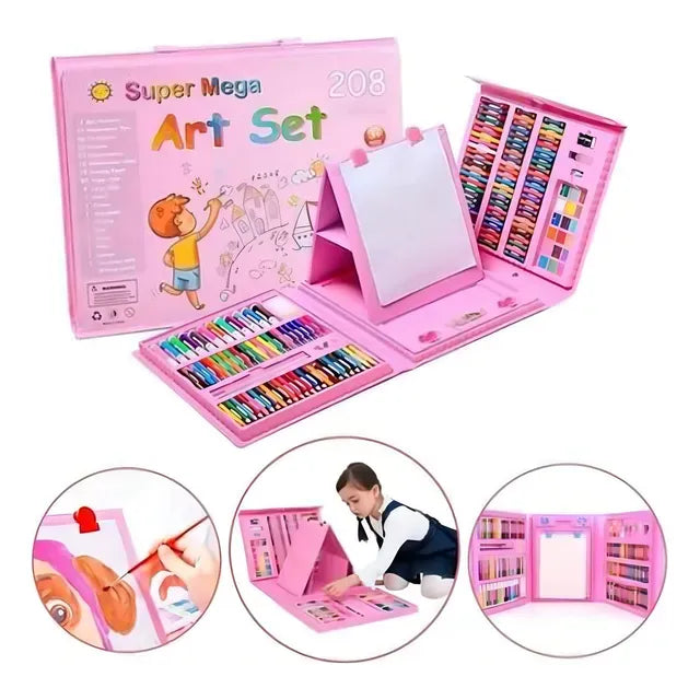 Set Kit Dibujo Niños 208 Piezas