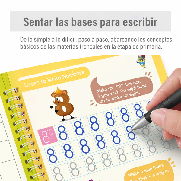 Set de 4 Libros Mágicos de Caligrafía Sank