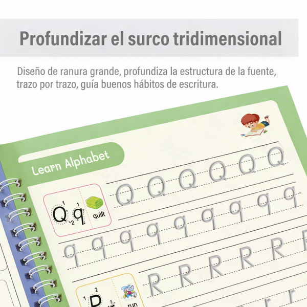 Set de 4 Libros Mágicos de Caligrafía Sank