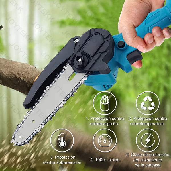 Mini Motosierra Inalamb 6 Pulg + 2 Baterias