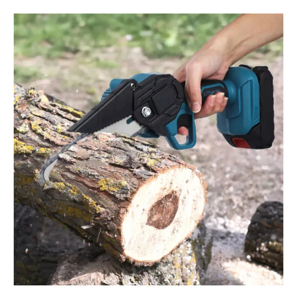 Mini Motosierra Inalamb 6 Pulg + 2 Baterias