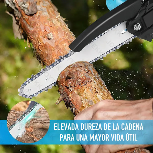 Motosierra inalambrica 8 pulg + 2 baterias