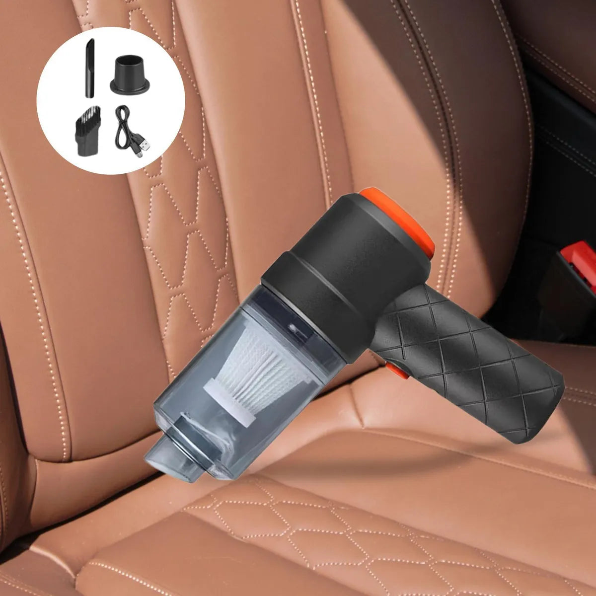 Aspiradora Portátil para Auto 2 en 1 – Succión Potente + Soplador