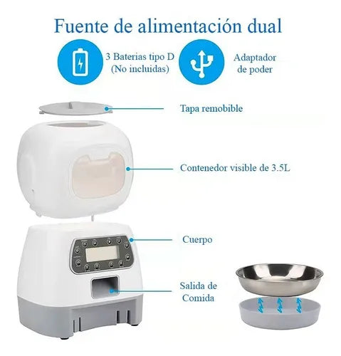 Dispensador Automático Alimentos mascota