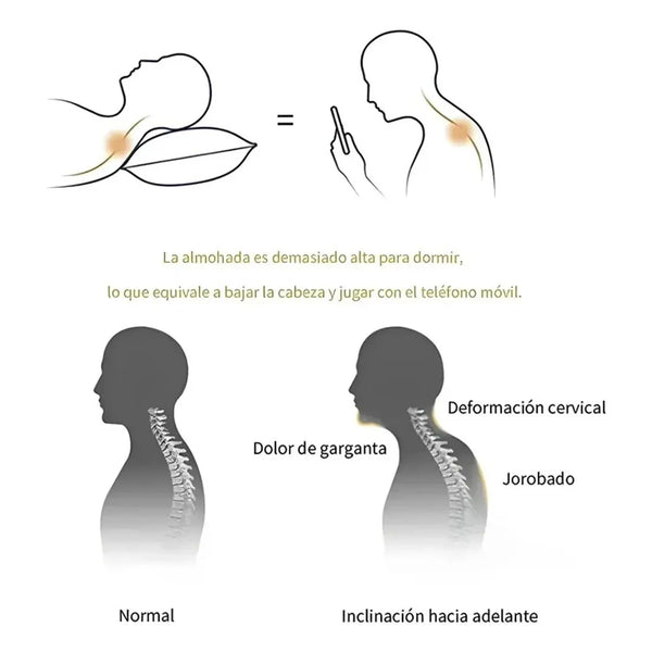 Almohada Cervical Ergonómica 2x1🌿